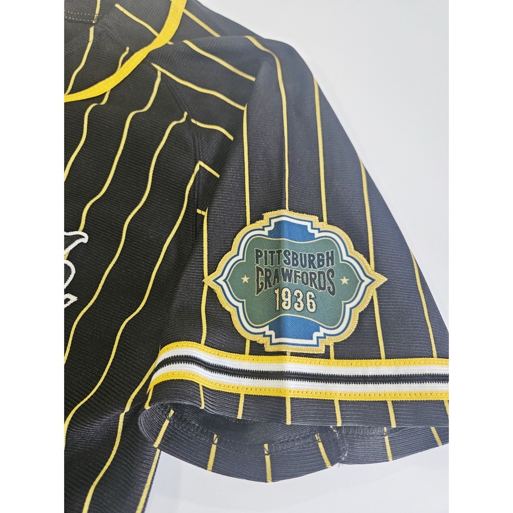 Pittsburgh Crawfords Jersey - Mens Small Black Negro League 21 Baseball Headgear - Picture 6 of 11